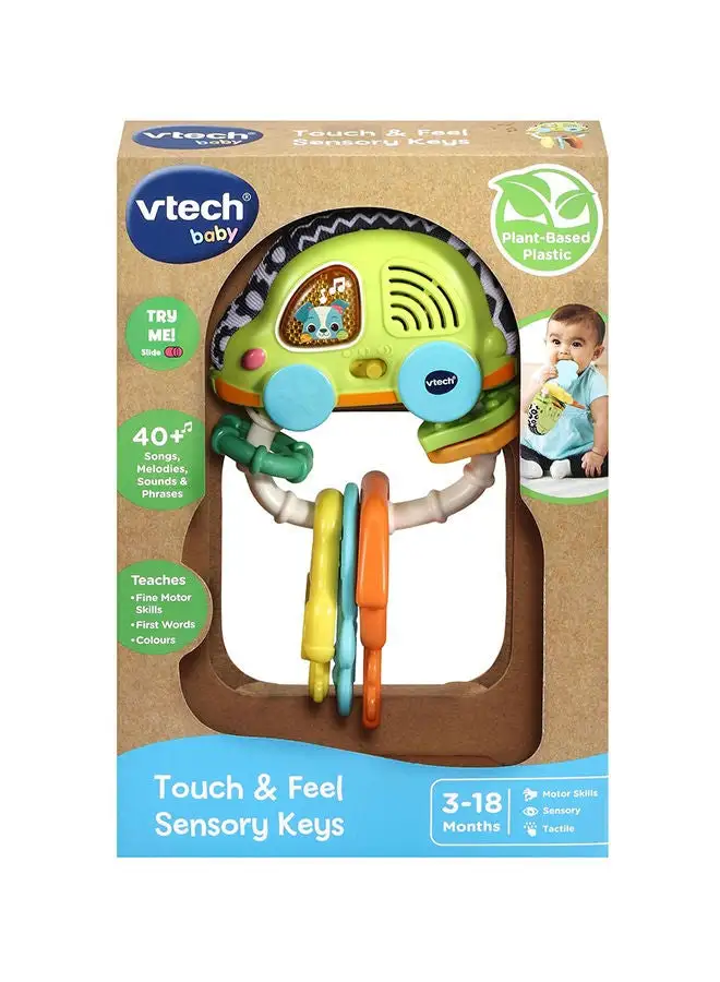 vtech Touch And Feel Sensory Keys, Interactive And Developmental Toy With Sounds And Music, For Boys And Girls, Suitable For Ages 3 Months+