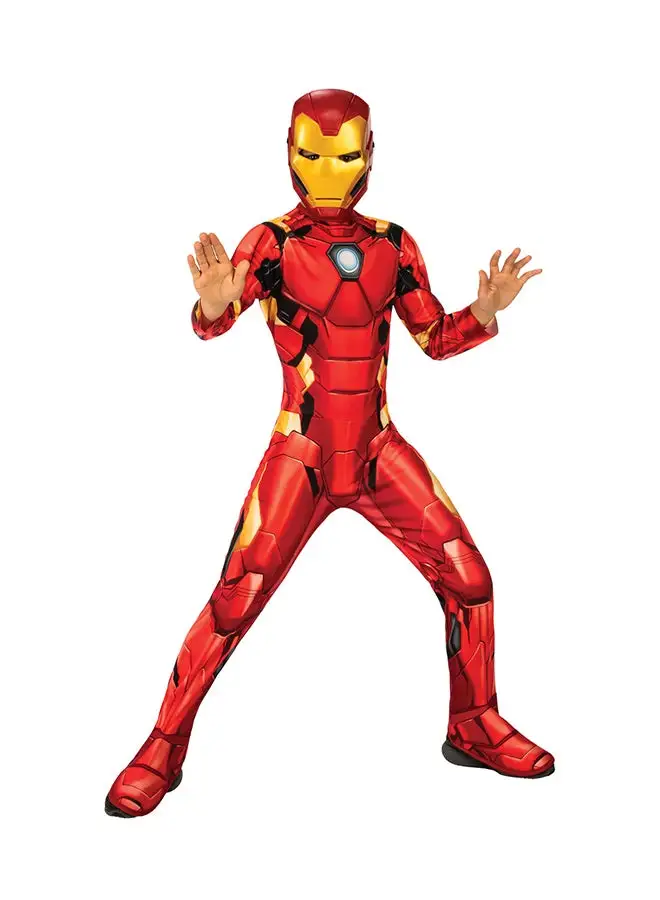 زي روبيز الرسمي من Marvel Avengers Iron Man الكلاسيكي للأطفال، فستان فاخر للأطفال للأبطال الخارقين، صغير، أحمر، I-702024SS-702024-S-5-6Y-Red