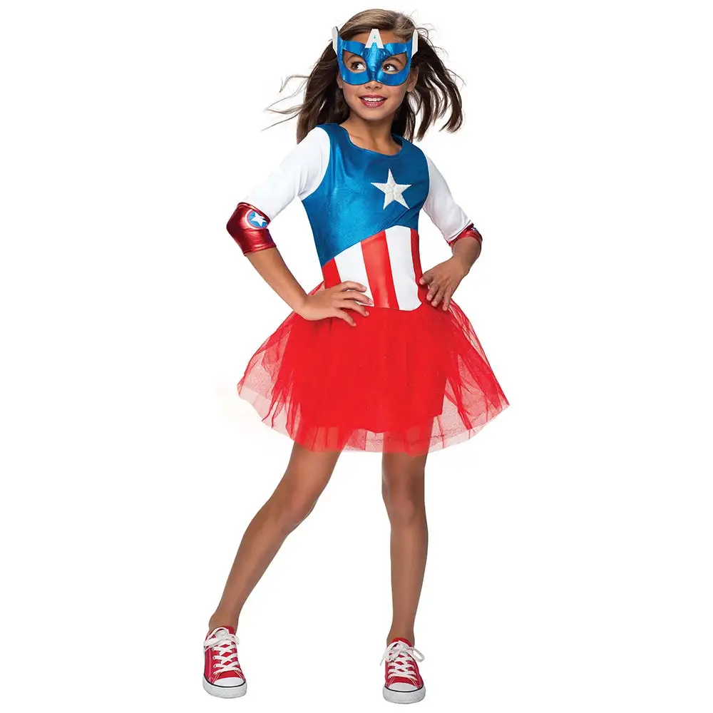 RUBIE'S Official Marvel Avengers Assemble Metallic Captain America Costume Child Medium M