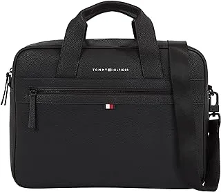 Tommy Hilfiger Men Essential PU Computer Bag 14 Inch, Black (Black), One Size, Black, One Size