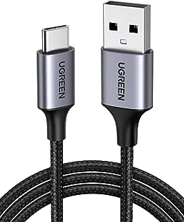 UGREEN Type C Cable 2M USB C Cable Nylon Braided Fast Charging USB Cord Charger Wire for Samsung Galaxy S21, Note 20, M52, A13, A23, A53, MacBook Pro, Nintendo Switch, Huawei, GoPro Hero 7,PS5, etc