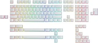 Glorious Aura V2 (أبيض) - أغطية مفاتيح PBT Pudding للوحات المفاتيح الميكانيكية - ANSI (الولايات المتحدة)، متوافقة مع ISO - تدعم الحجم الكامل، TKL، 75%، 60% تخطيطات