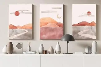 معرض المنزل أغطية المناظر الطبيعية ذات الألوان المائية البسيطة لوحة فنية جدارية مطبوعة على القماش مقاس 60 × 40 سم
