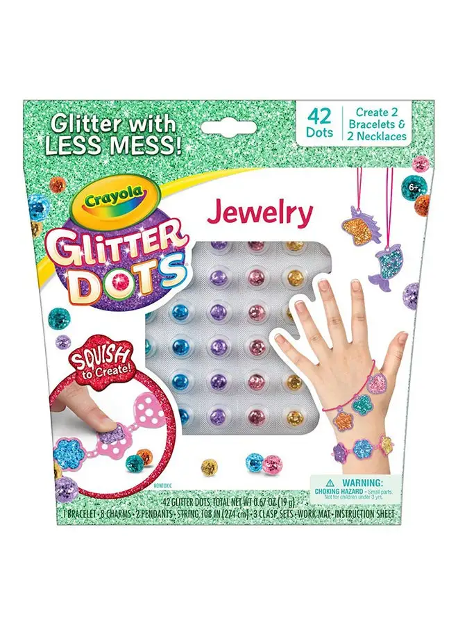 Crayola Glitter Dots Jewelry Craft Kit 24.13x23.18x3.81cm