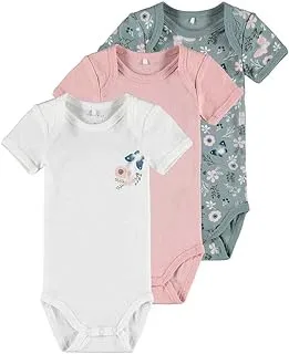 مجموعة ملابس داخلية للأطفال والرضع من Name It baby_girls Nbfbody 3p Ss Pale Mauve Noos