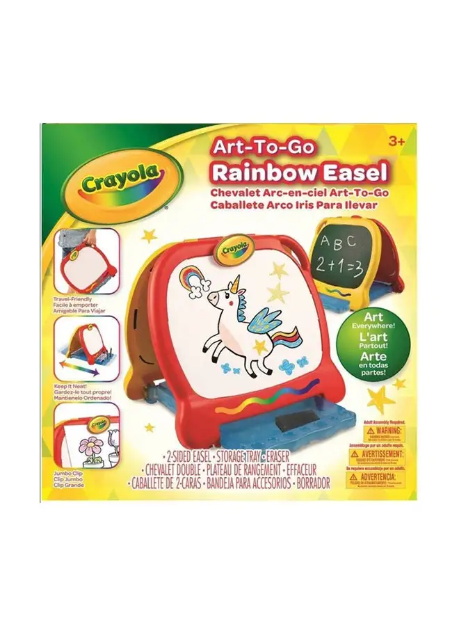 Crayola Grow'N Up 2-Sided Art-To-Go Rainbow Easel