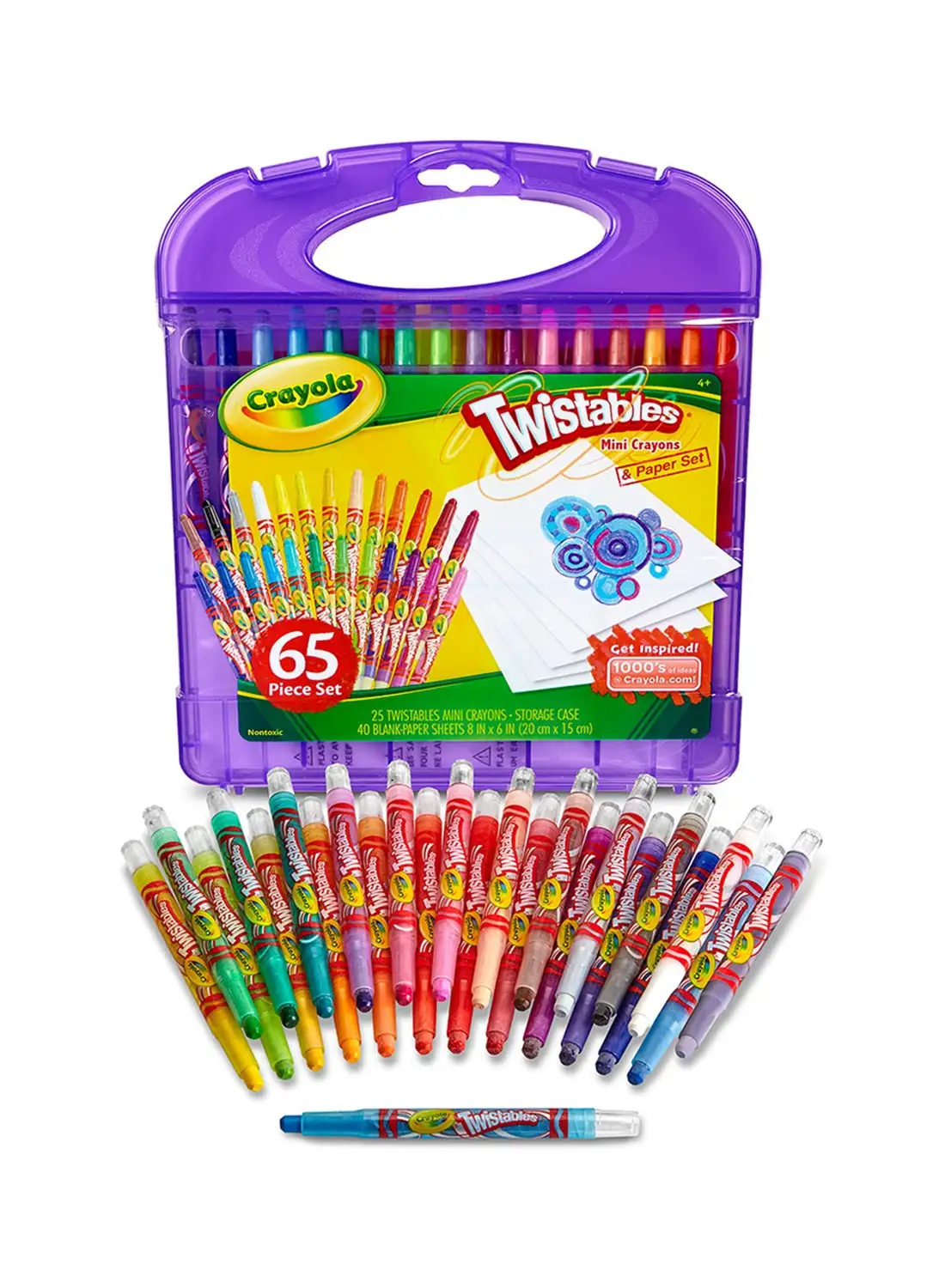 Crayola Mini Twistables Crayons & Paper, 65 Piece Set