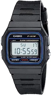 ساعة كاسيو F91W-1 كاجوال رياضية، حزام أسود