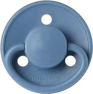 Mininor - Round Pacifier Silicone 0M - Blue Whale