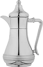 Al Saif Royofe Coffee and Tea Vacuum Flask, 1 Liter Chrome/Gold
