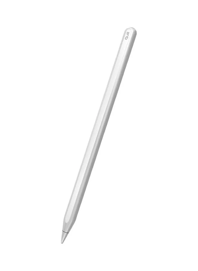 PROMATE Stylus Pen, Stylus Pencil For iPad With Palm Rejection, Tilt Recognition, Bluetooth V5.3, Battery Display, Magnetic Charging And Detachable Nib For iPad Air, Quill White