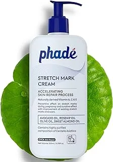 Phade Stretch Mark Cream with CICA for Pregnancy, Scars, Ageing I Uneven Skin Tone 200ml
