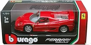 سيارة فيراري F50 دييكاست من بي بوراجو، باللون الأحمر