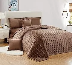 Single Size Velvet Comforter Set 4 Pieces, Soft Velvet Bedding Set Single (Includes 1 Comforter, 1 Bed Sheet, 1 Pillow Sham, 1 Pillow Sham) Warm Reversible Comforter for All Seasons