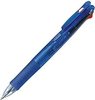 10pcs Zebra B4A3 Clip-on G 4C 0.7mm 4-Color Ballpoint Pen (Box Set) - Blue