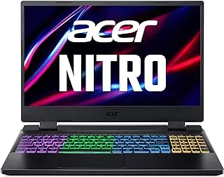 كمبيوتر محمول للألعاب Acer Nitro 5 AN515 الجيل الثاني عشر Intel Core i5-12450H ثماني النواة/ذاكرة وصول عشوائي DDR4 سعة 8 جيجابايت/محرك أقراص SSD سعة 512 جيجابايت/NVIDIA®GeForce®RTX 3050/15.6 بوصة FHD IPS 144 هرتز/Win 11 Home/RGB KB/أسود سبج