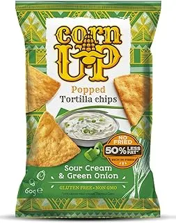 Corn UP Sour Cream and Green Onion Popped Tortilla Chips 60 g