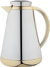 Al Saif Hala Coffee and Tea Vacuum Flask, 1.0 Liter Capacity, Nickel/Gold
