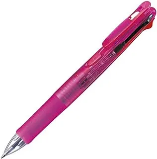 10pcs Zebra B4A3 Clip-on G 4C 0.7mm 4-Color Ballpoint Pen (Box Set) - Pink
