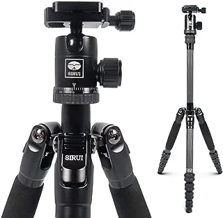 Sirui Compact Traveler 5C Tripod 54.3 inches Lightweight Carbon Fiber Travel Tripod Portable Camera Tripod with 360° Panorama Ball Head and Arca Swiss Quick Release Plate Load Capacity Up to 4kgs