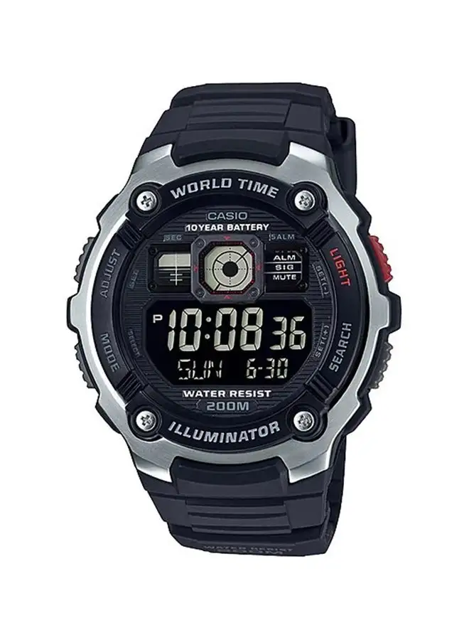 CASIO Men's Water Resistant Digital Watch AE-2000W-1BVDF - 52 mm - Black