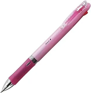 10pcs Zebra B4A5 Clip-on Slim 4C 0.7mm 4-Color Ballpoint Pen (Box Set) - Pastel Pink