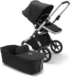 Bugaboo - Lynx Stroller Complete - Alu/Black, Lightweight, Car Seat Comaptible, With Extendable Sun Shield, High Quality, With 5-Point Harness, Ultra-Compact, Foldable