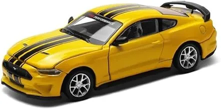 MSZ – Ford Mustang GT DIY - Yellow | Die-Cast Replica, Ultimate Collector's Item, Muscle Cars | Toy Car, Make Your Own Race Car - DIY Collection | Size - 1:42, For Kids 3+