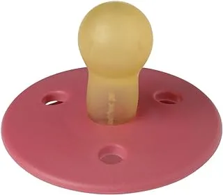 Mininor - Round Pacifier Latex 0M - Rhubarb