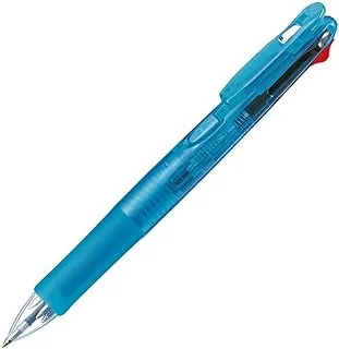 10 قطع زيبرا B4A3 مشبك G 4C 0.7 ملم قلم حبر جاف بأربعة ألوان (مجموعة صندوق) - أزرق فاتح