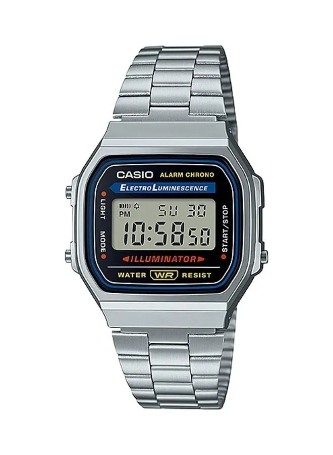 CASIO Vintage Stainless Steel Digital Watch A168WA-1WSDF