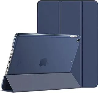 حافظة JETech لجهاز iPad (9.7 بوصة، موديل 2018/2017، الجيل السادس/الخامس)، غطاء ذكي للتنبيه/السكون التلقائي (كحلي داكن)