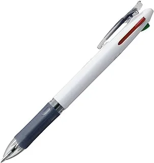 10 قطع زيبرا B4A5 مشبك رفيع 4C 0.7 ملم قلم حبر جاف 4 ألوان (مجموعة صندوق) - أسطوانة بيضاء