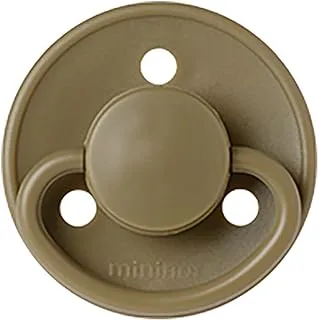 Mininor - Round Pacifier Latex 6M - Moss Green