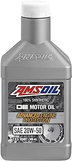 AMSOIL SAE 20W-50 OE - Fully Synthetic Motor Oil - Protects Pistons, Wear Protection