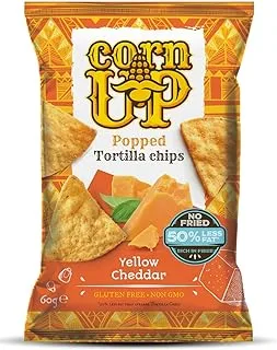 Corn UP Yellow Cheddar Popped Tortilla Chips 60 g