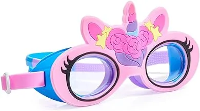 نظارات السباحة Aqua2ude Unicorn Petals Pink المضادة للضباب، مانعة للتسرب، غير قابلة للانزلاق وحماية من الأشعة فوق البنفسجية للأطفال من سن 3 سنوات فما فوق