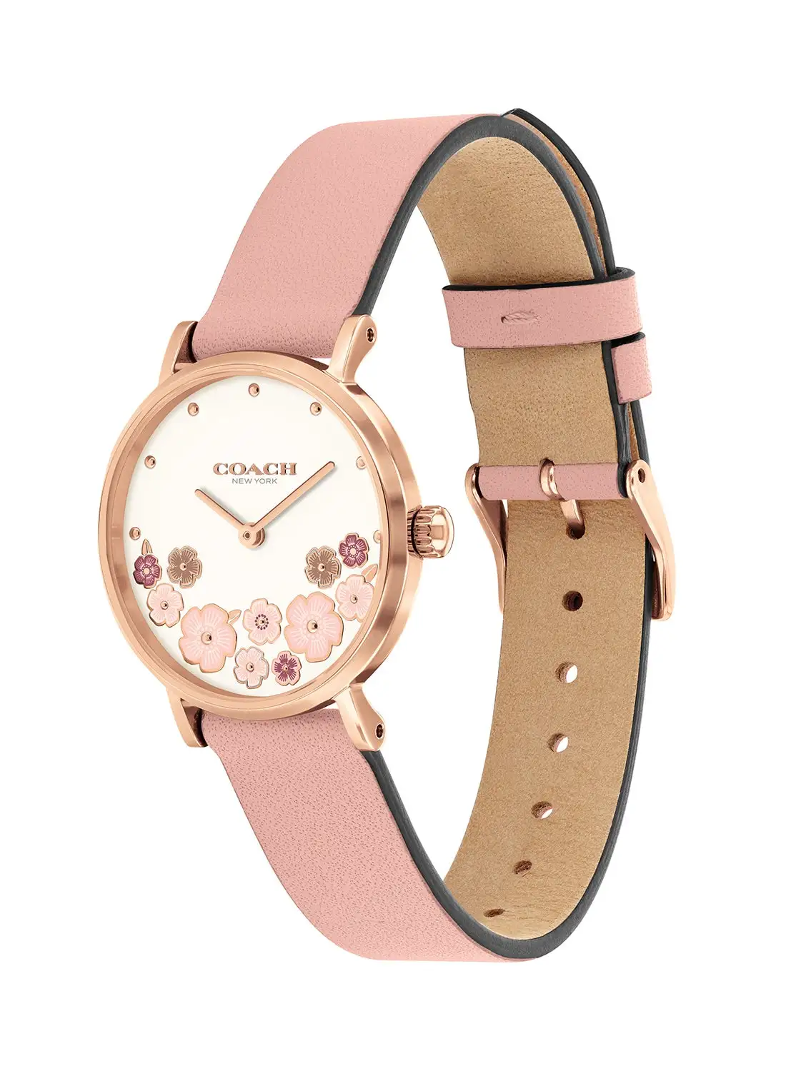 COACH Women's Analog Round Shape Leather Wrist Watch 14503769 - 28 Mm