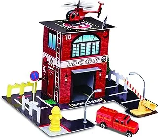 مجموعة اللعب FM Build N Play - محطة الإطفاء متضمنة. 1 سيارة