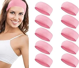 Styla Hair 10 Pack Stretch Headbands Non-Slip Head Wraps Great for Sports, Yoga, Pilates, Running, Gym, Workouts, Baseball, Casual Wear, Gifts & More!