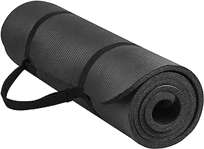 Yoga Floor Mat for Gym Workout with Extra Thick and Carrying Strap, Yoga Mat, All Purpose Yoga Mat 10mm to 15mm Thick