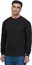 Red Tape Casual Black Embossed Sweatshirt for Men | Warm and Cozy | Comfortable with Stylish Design