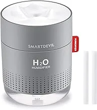 SmartDevil Snow Mountain Humidifier, Premium Humidifying Unit, 500ml Water Tank, Whisper-Quiet Operation, Automatic Shut-Off, Night Light Function, Two Spray Modes, Lasts Up to 18 Hours(Grey)