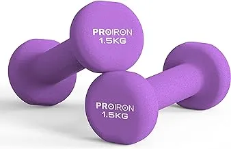 PROIRON Neoprene Dumbbells Weights Exercise & Fitness Dumbbells in 1kg 1.5kg 2kg 3kg 4kg 5kg 6kg 8kg 10kg Pair