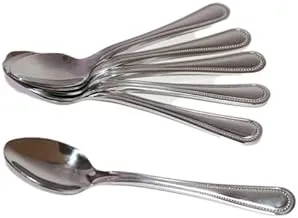Hoffmayer Stainless Steel Small Spoon, 15 cm, 6 Pieces, Silver