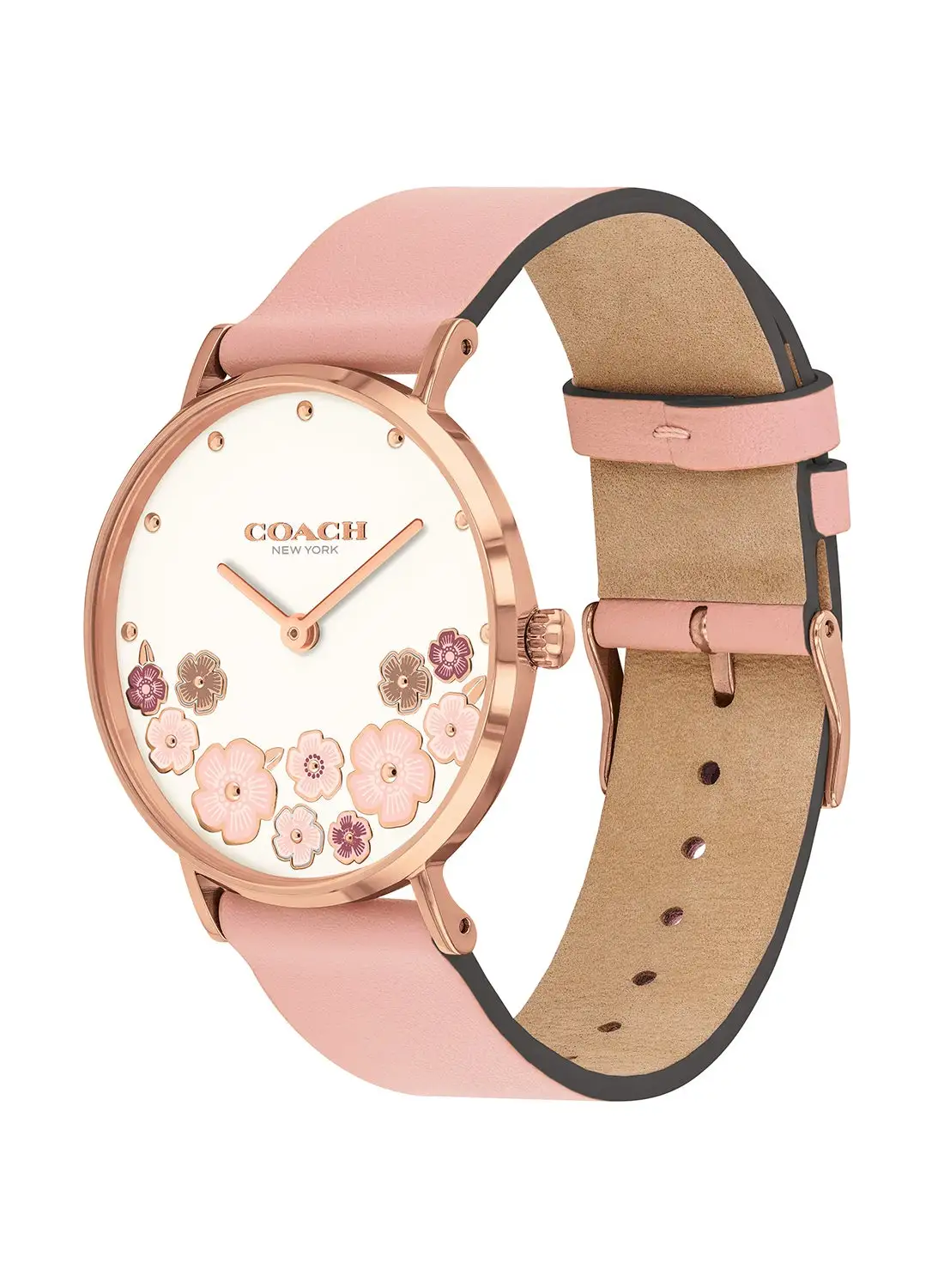 COACH Women's Analog Round Shape Leather Wrist Watch 14503770 - 36 Mm