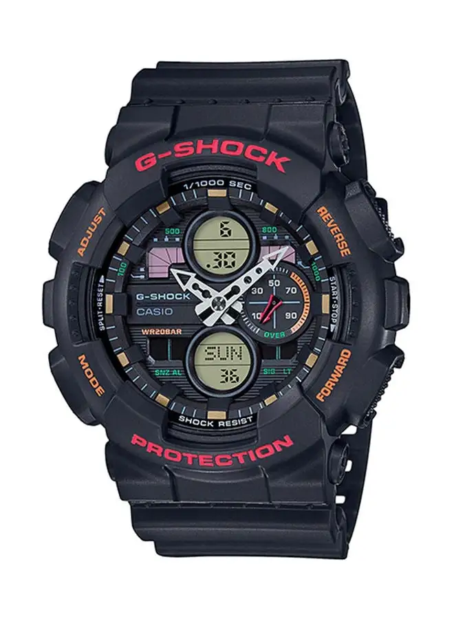 CASIO Analog Plus Digital Round Water Resistance Wrist Watch  GA-140-1A4DR