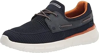 Skechers USA Men's Men's Del Retto-Clean Slate Knitted Bungee Slip On, Nvy, 11