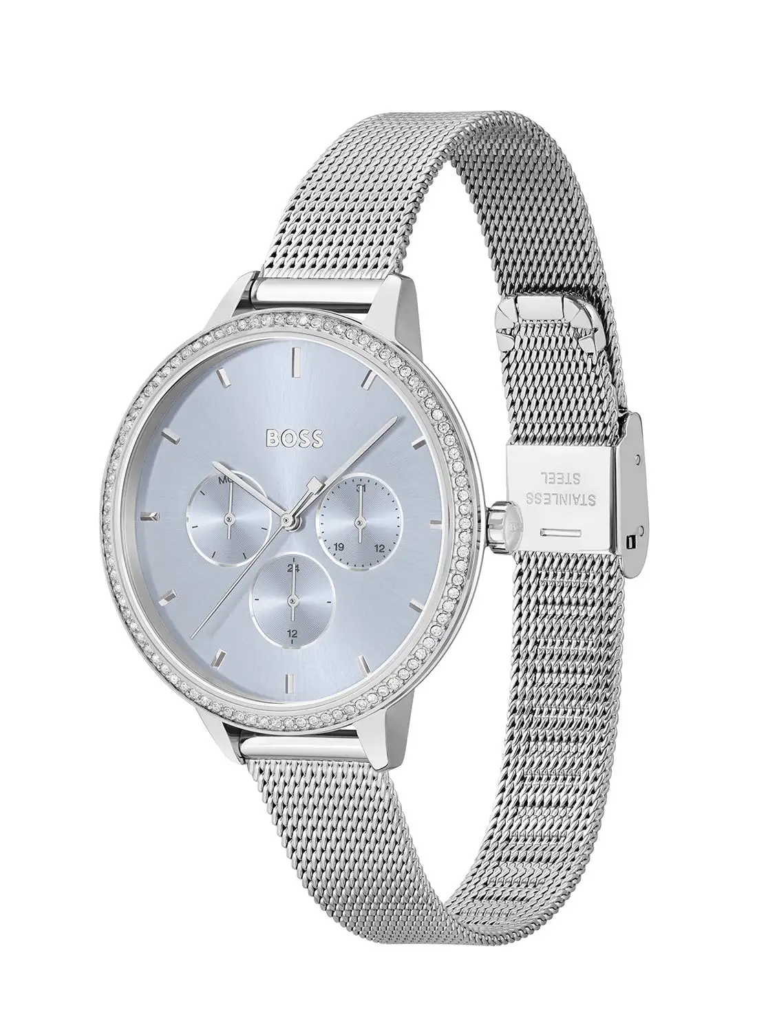 HUGO BOSS Women's Analog Round Shape Stainless Steel Wrist Watch 1502662 - 40 Mm