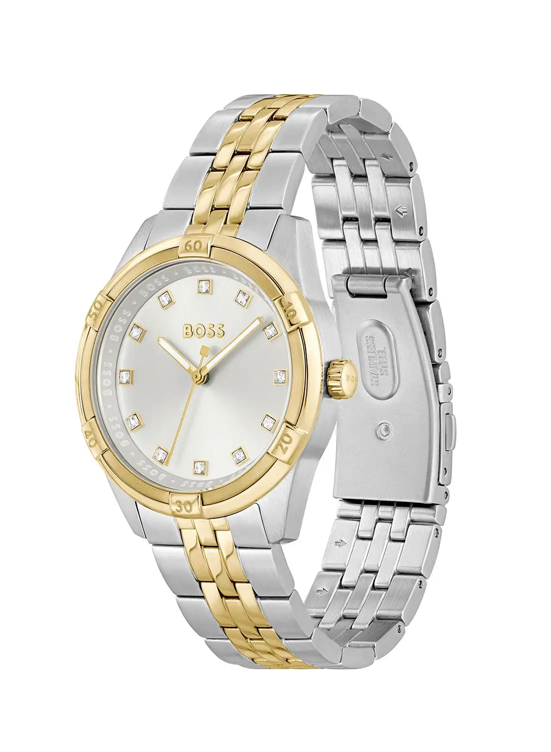 HUGO BOSS Women's Analog Round Shape Stainless Steel Wrist Watch 1502700 - 36 Mm